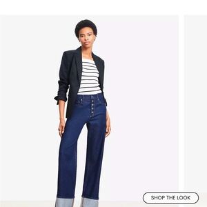 LOFT High Rise Dark Blue Jeans